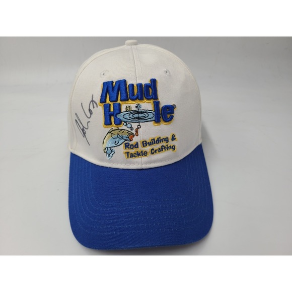 Mud Hole Fishing John Cox Autographed Signed Hat Cap Rod Building Tackle Craft